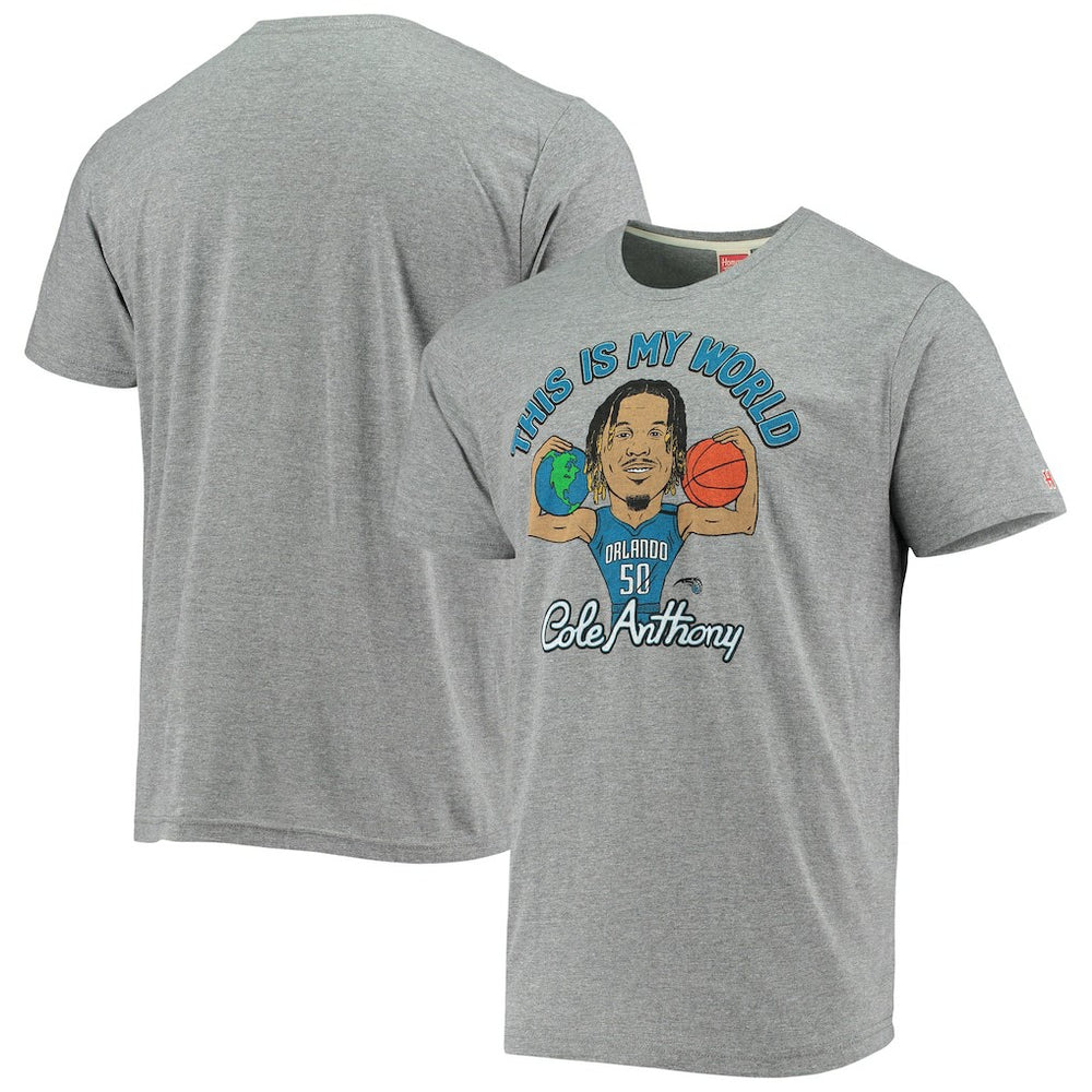 NBA - Cole Anthony Orlando Magic Homage Player Tri-Blend T-Shirt - Gray