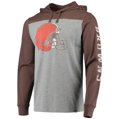 Cleveland Browns '47 Franklin Wooster Long Sleeve Hoodie T-Shirt Heathered Gray/Brown - 47 brand