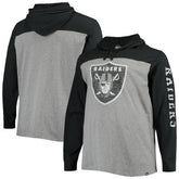 Las Vegas Raiders '47 Franklin Wooster Long Sleeve Hoodie T-Shirt Heathered Gray/Black - 47 brand