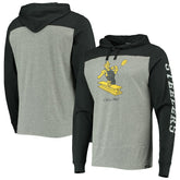 Pittsburgh Steelers '47 Franklin Wooster Throwback Long Sleeve Hoodie T-Shirt Heathered Gray - 47 brand