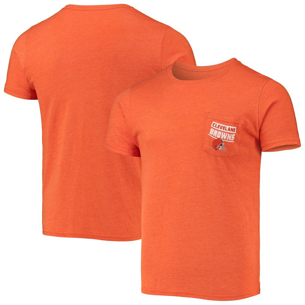 Cleveland Browns Field Goal Pocket Tri-Blend T-Shirt Heathered Orange - Fanatics