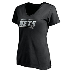 Fanatics - Brooklyn Nets Women's Mascot In Bounds V-Neck T-Shirt - Black