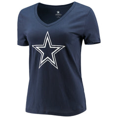 CeeDee Lamb Dallas Cowboys Women's Player Icon Name & Number V-Neck T-Shirt Navy - Fanatics