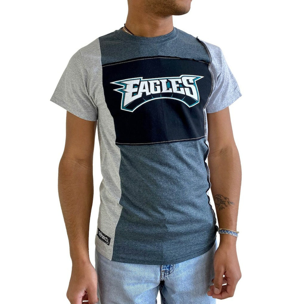 Philadelphia Eagles Refried Apparel Sustainable Split T-Shirt Heather Charcoal - NFL