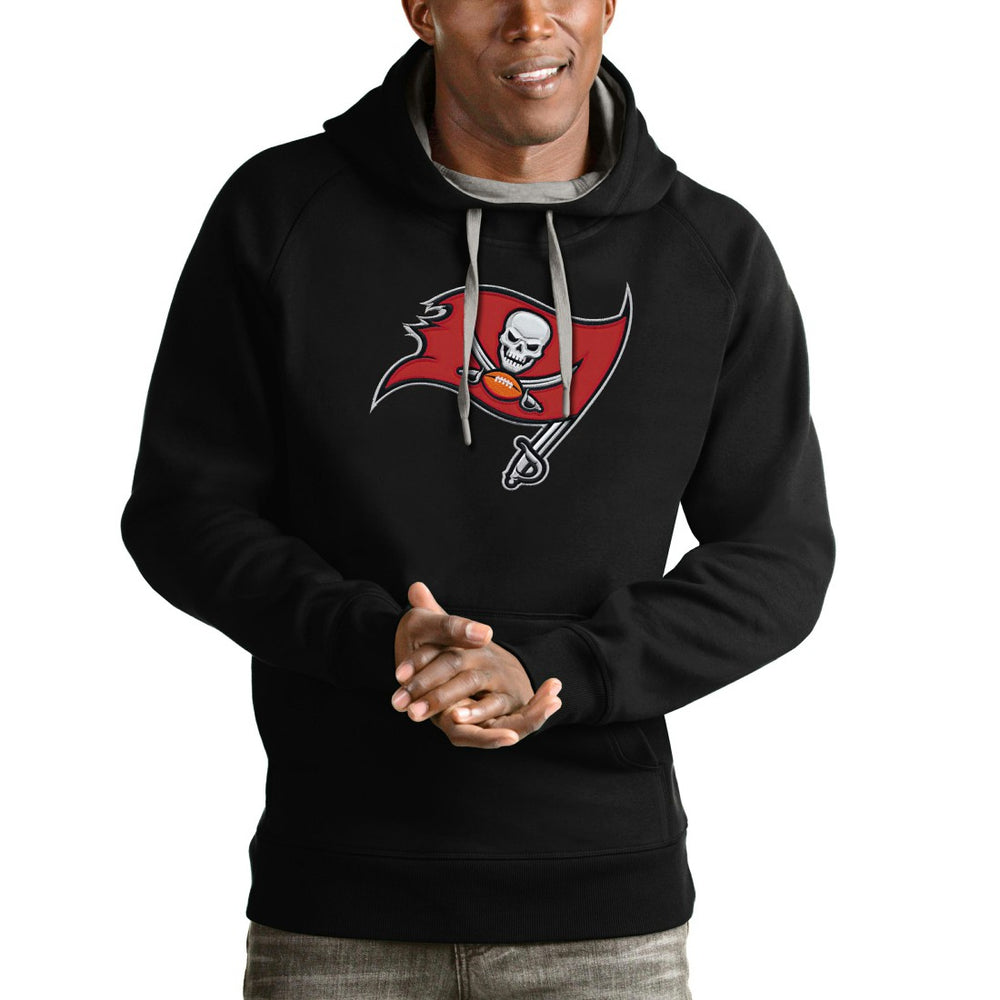 Tampa Bay Buccaneers Antigua Victory Pullover Hoodie Black - NFL