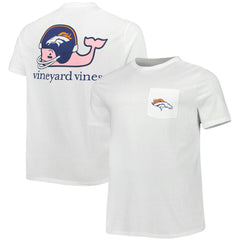 Denver Broncos Vineyard Vines Big & Tall Helmet T-Shirt White - NFL