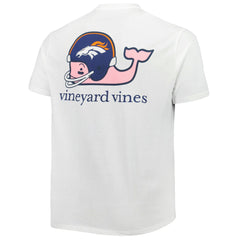 Denver Broncos Vineyard Vines Big & Tall Helmet T-Shirt White - NFL