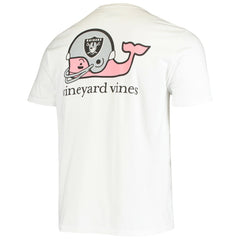 Las Vegas Raiders Vineyard Vines Big & Tall Helmet T-Shirt White - NFL