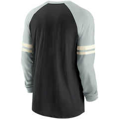 Las Vegas Raiders Throwback Raglan Long Sleeve T-Shirt Black/Silver - Nike