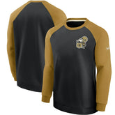 New Orleans Saints Historic Raglan Performance Pullover Sweater Black/Gold - Nike
