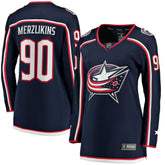 Elvis Merzlikins Columbus Blue Jackets - Fanatics Women's Home Breakaway Jersey Navy