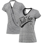 Chicago White Sox Touch Women's Hail Mary V-Neck Back Wrap T-Shirt On Sale