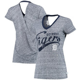 Detroit Tigers Touch Women's Hail Mary V-Neck Back Wrap T-Shirt Near Me