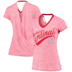 St. Louis Cardinals Touch Women's Hail Mary V-Neck Back Wrap T-Shirt Sale