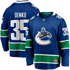 Thatcher Demko Vancouver Canucks - Fanatics Home Breakaway Jersey Blue
