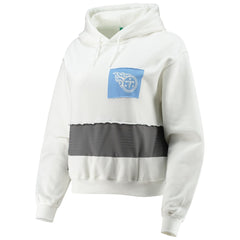 Tennessee Titans Refried Apparel Women's Sustainable Crop Dolman Pullover Hoodie White - NFL