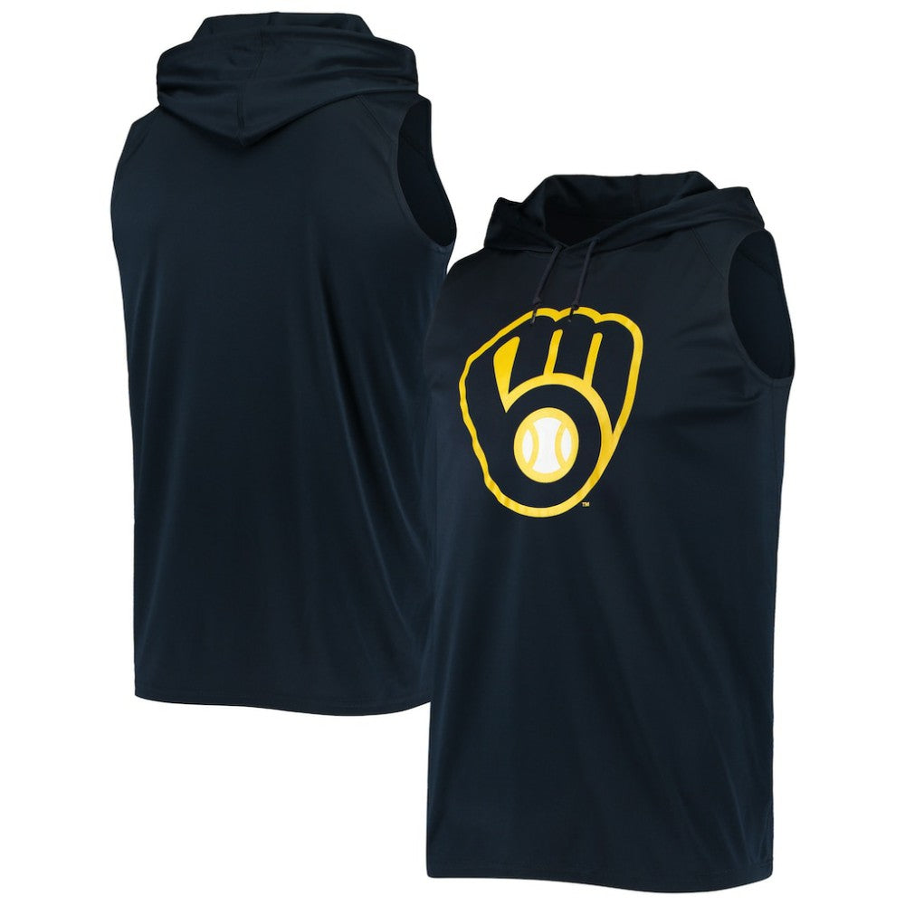 Milwaukee Brewers Stitches Sleeveless Pullover Hoodie for sale
