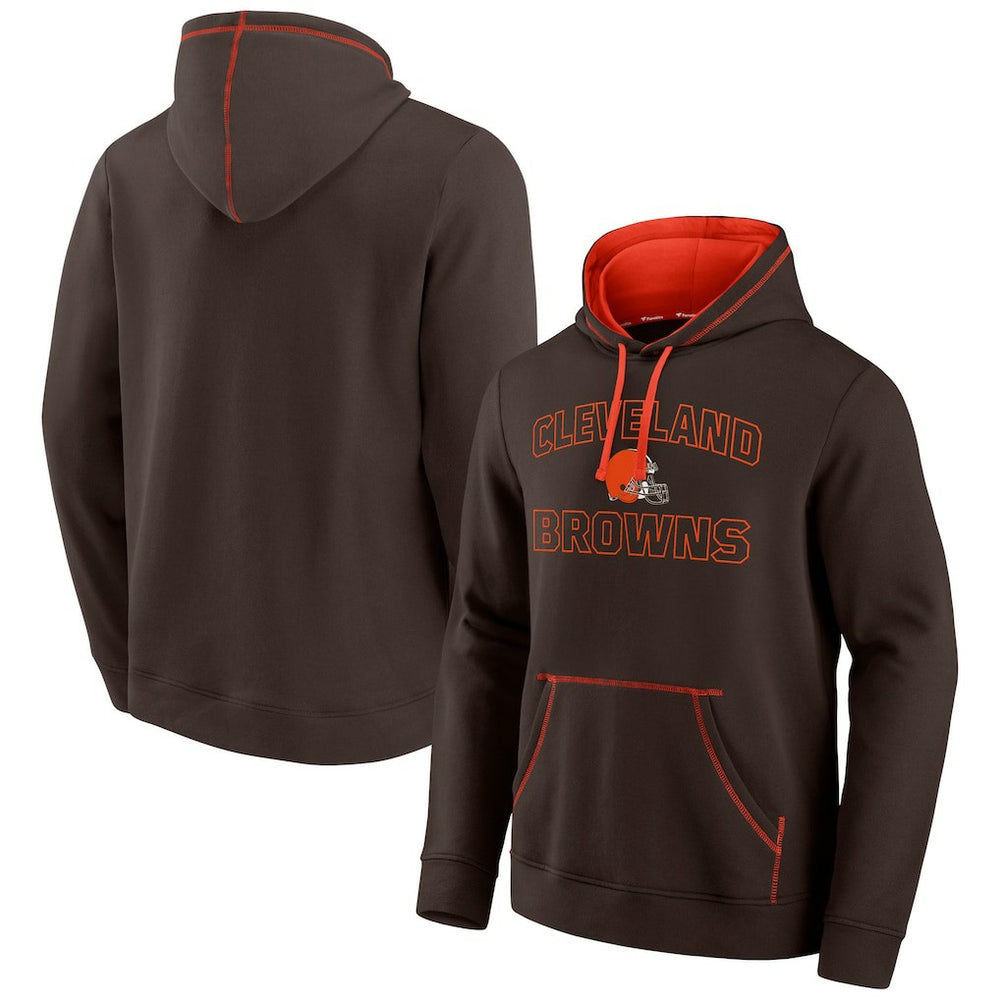 Cleveland Browns Tiebreaker Pullover Hoodie Brown - Fanatics