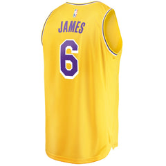 Fanatics - LeBron James Los Angeles Lakers #6 Fast Break Replica Player Jersey Gold - Icon Edition