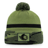 Ottawa Senators - Fanatics Military Appreciation Cuffed Knit Hat with Pom Camo