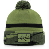 Washington Capitals Fanatics Military Appreciation Cuffed Knit Hat with Pom Camo