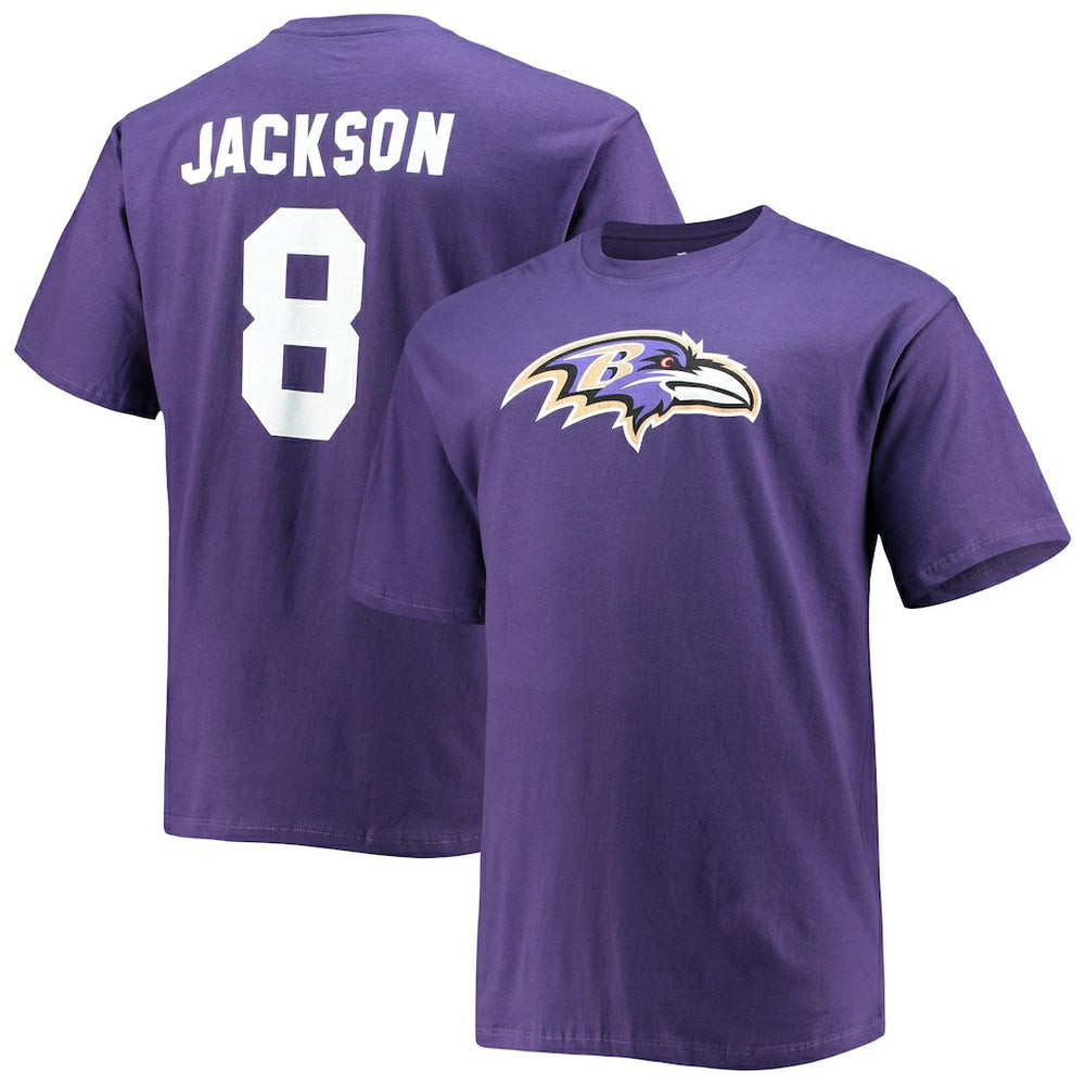 Lamar Jackson Baltimore Ravens Big & Tall Player Name & Number T-Shirt Purple - Fanatics