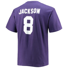 Lamar Jackson Baltimore Ravens Big & Tall Player Name & Number T-Shirt Purple - Fanatics