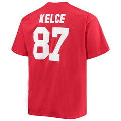 Travis Kelce Kansas City Chiefs Big & Tall Player Name & Number T-Shirt Red - Fanatics
