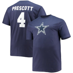 Dak Prescott Dallas Cowboys Big & Tall Player Name & Number T-Shirt Navy - Fanatics