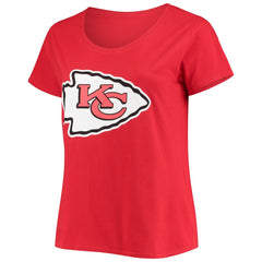 Travis Kelce Kansas City Chiefs Women's Plus Size Fair Catch Name & Number Scoop Neck T-Shirt Red - NFL