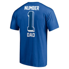 Indianapolis Colts #1 Dad T-Shirt Royal - Fanatics