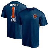 Chicago Bears #1 Dad T-Shirt Navy - Fanatics