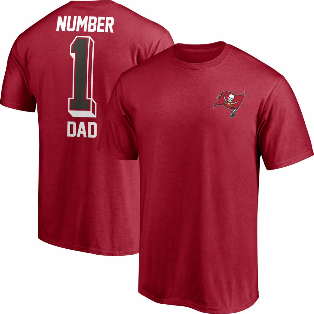 Tampa Bay Buccaneers #1 Dad T-Shirt Red - Fanatics