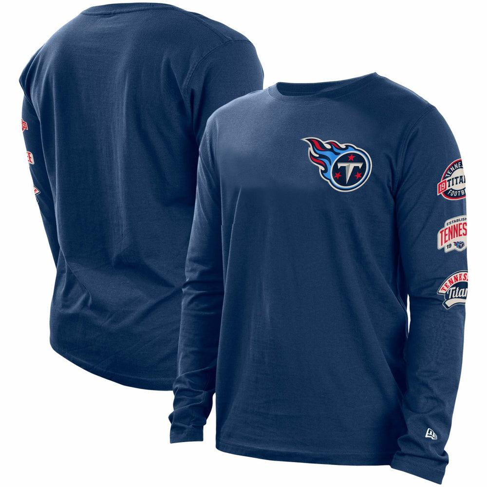 Tennessee Titans New Era Hype 2-Hit Long Sleeve T-Shirt Navy - NFL
