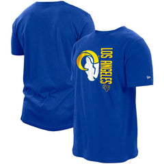 Los Angeles Rams New Era Split Logo 2-Hit T-Shirt Royal - NFL