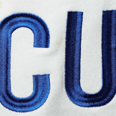 Chicago Cubs Mitchell & Ness Women's Color Block 2.0 Pullover Sweatshirt On Sale
