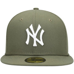 New York Yankees New Era White Logo 59FIFTY Fitted Hat Lifestyle