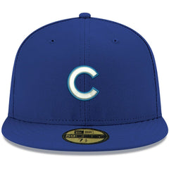 Chicago Cubs New Era White Logo 59FIFTY Fitted Hat for sale