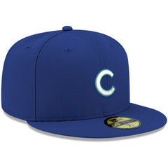 Chicago Cubs New Era White Logo 59FIFTY Fitted Hat for sale