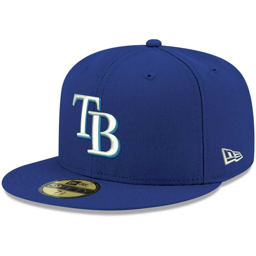 Tampa Bay Rays New Era White Logo 59FIFTY Fitted Hat for sale