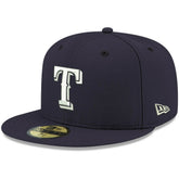 Texas Rangers New Era White Logo 59FIFTY Fitted Hat for sale