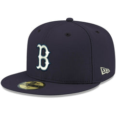 Boston Red Sox New Era White Logo 59FIFTY Fitted Hat On Sale