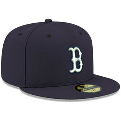 Boston Red Sox New Era White Logo 59FIFTY Fitted Hat On Sale
