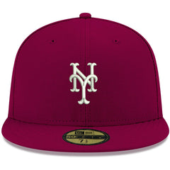 New York Mets New Era White Logo 59FIFTY Fitted Hat Sale