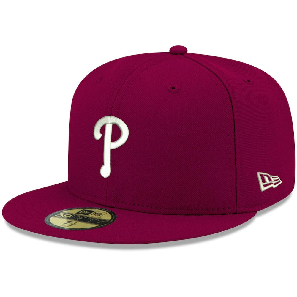 Philadelphia Phillies New Era White Logo 59FIFTY Fitted Hat On Sale