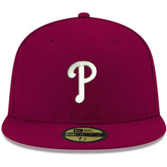 Philadelphia Phillies New Era White Logo 59FIFTY Fitted Hat On Sale