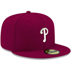 Philadelphia Phillies New Era White Logo 59FIFTY Fitted Hat On Sale