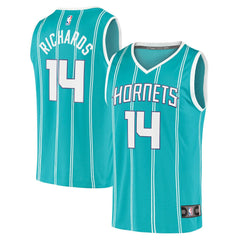 Fanatics - Nick Richards Charlotte Hornets Fast Break Replica Jersey - Icon Edition - Teal