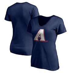 Arizona Diamondbacks Women's Red White and Team V-Neck T-Shirt Clearance