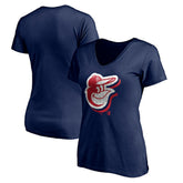 Baltimore Orioles Women's Red White and Team V-Neck T-Shirt discount